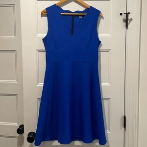 Karl Lagerfield Paris Blue Fit and Flare Dress, Size 8
